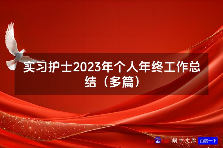 实习护士2023年个人年终工作总结（多篇）