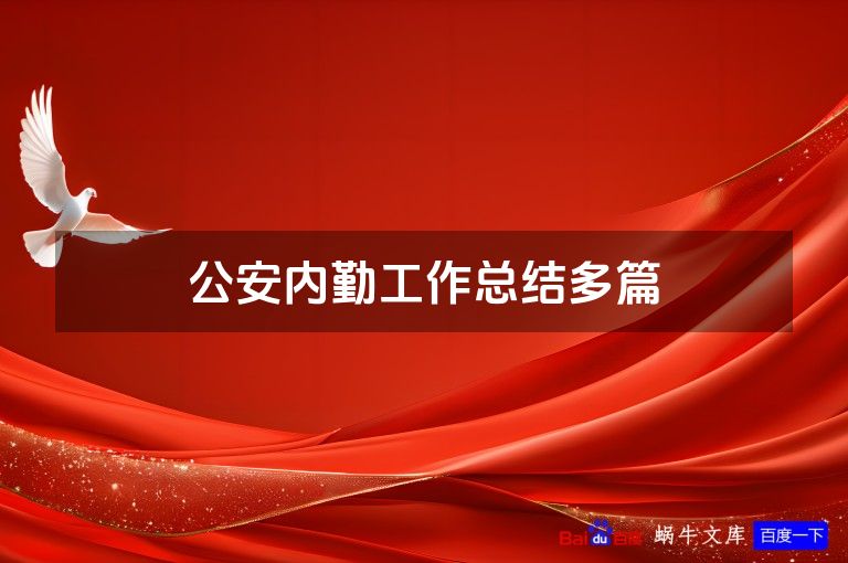 公安内勤工作总结多篇