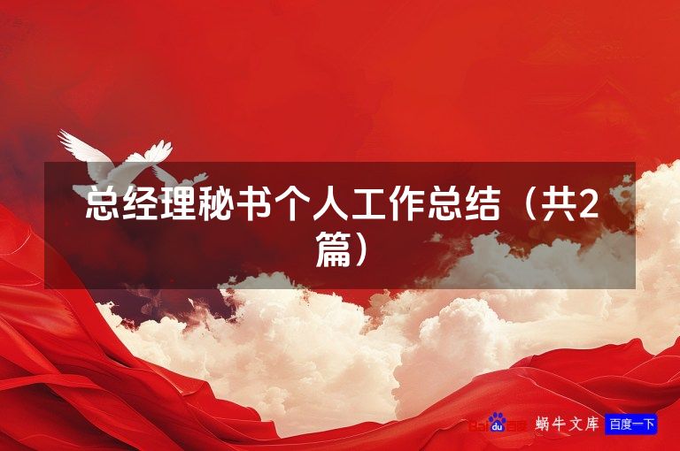 总经理秘书个人工作总结（共2篇）