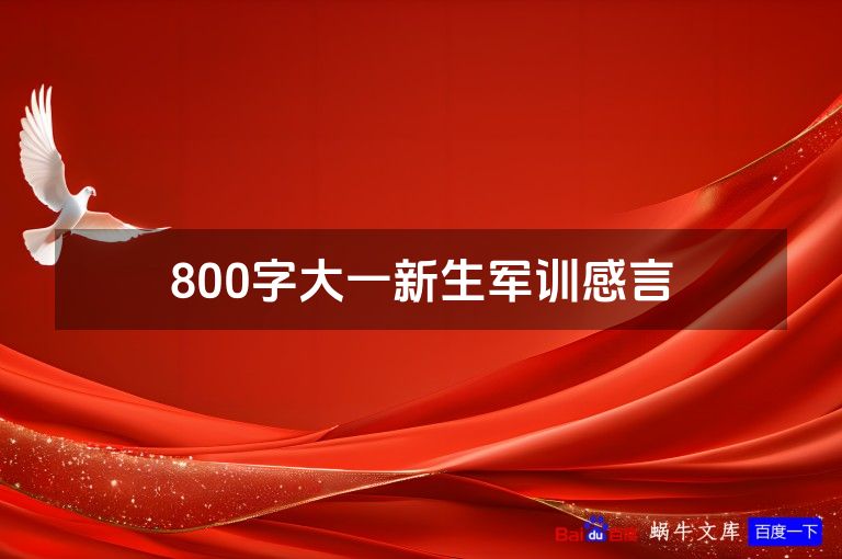 800字大一新生军训感言
