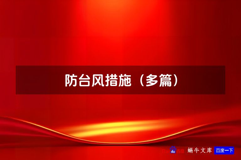 防台风措施（多篇）