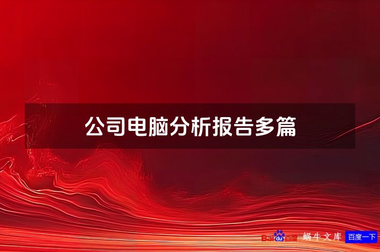 公司电脑分析报告多篇