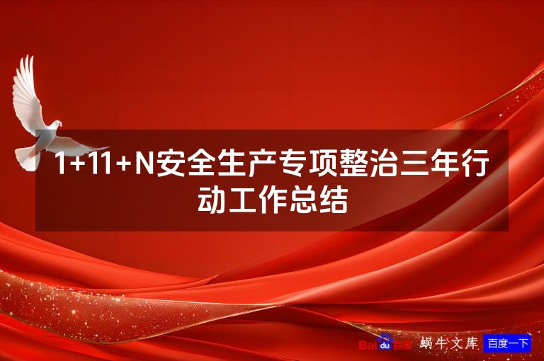 1+11+N安全生产专项整治三年行动工作总结
