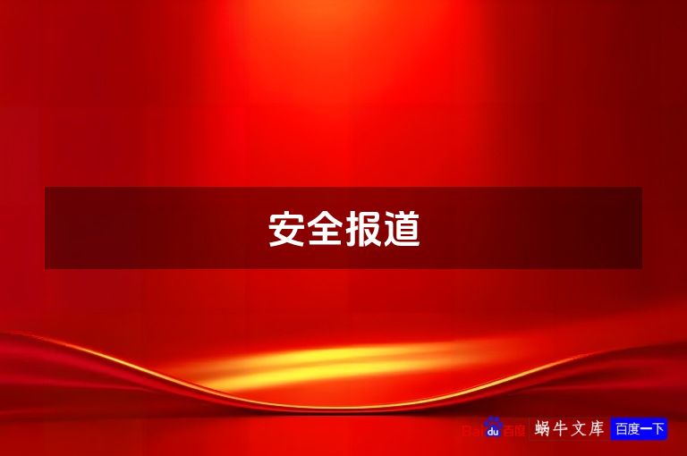 安全报道