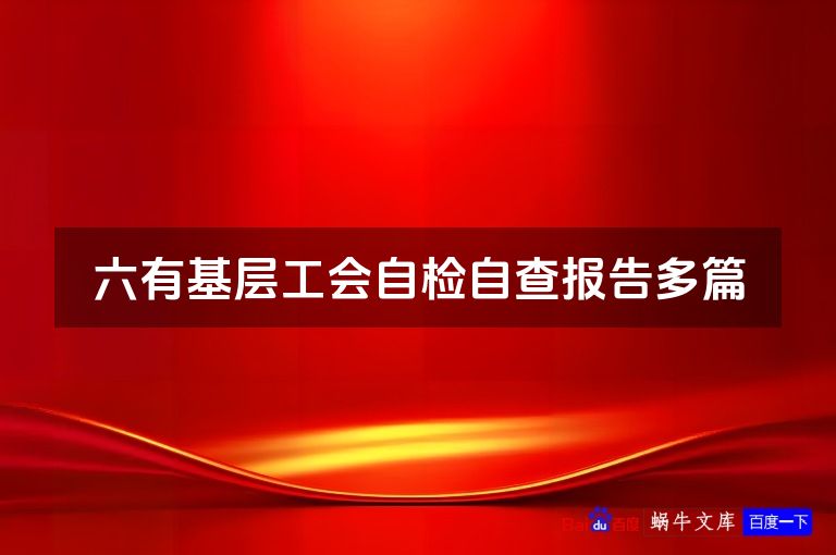 六有基层工会自检自查报告多篇