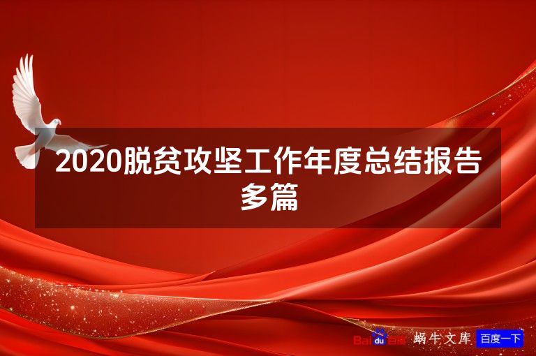 2020脱贫攻坚工作年度总结报告多篇
