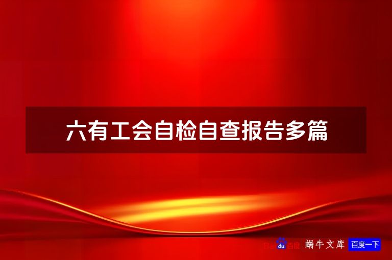 六有工会自检自查报告多篇